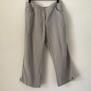 Eileen Fisher Linen Viscose Capris Pants